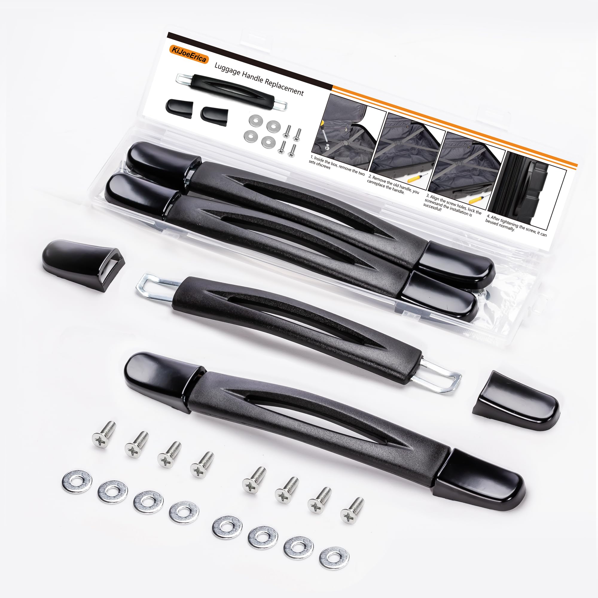 Photo 1 of Luggage Handle Replacement 9.06" x 0.98" Black Plastic Pull Suitcase Handle Replacement 230mm x 25mm for Luggage Suitcase Case (RB-015A) 1Pcs