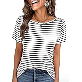 ANRABESS Womens Boat Neck Tops Short Sleeve T-Shirts Causal Fashion Tee Shirts 2026 Summer Spring Clothes