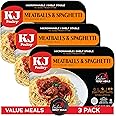KJ Poultry Kosher Ready Meals - Spaghetti & Meatballs, MRE Meals Ready to Eat (3 Pack) Prepared Entree Fully Cooked, Shelf Stable Microwave Dinner Travel, Military, Camping, Emergency Survival