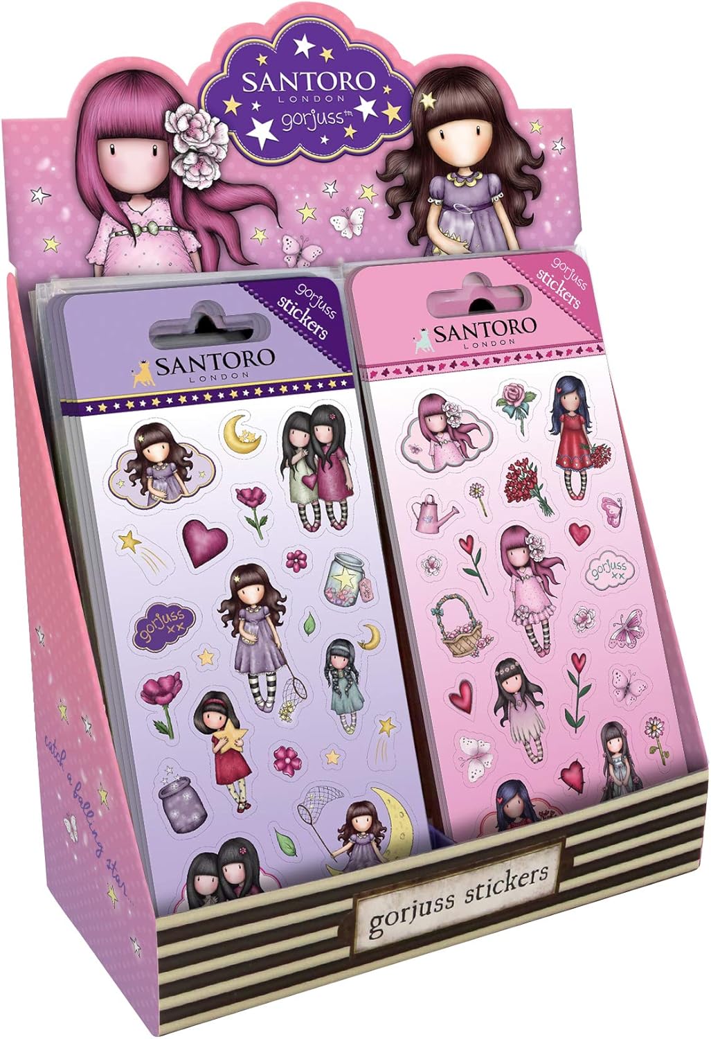 SANTORO Gorjuss Sparkle & Bloom Sticker Packs Display 680GJD05 Catch