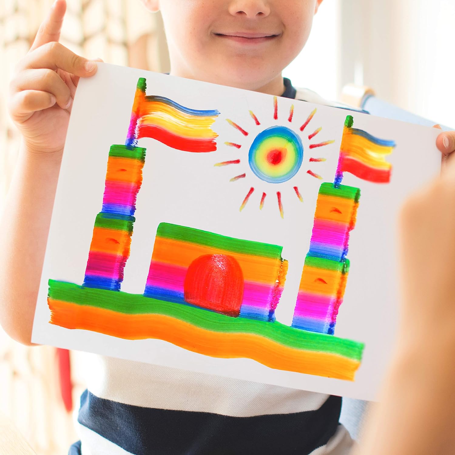 SHEFIZ Gift Watercolor Rainbow Magic Set for Girls and Boys-Kids Art Kit with 6 Sponge Brushes, 6 Count: Arts, Crafts & Sewing
