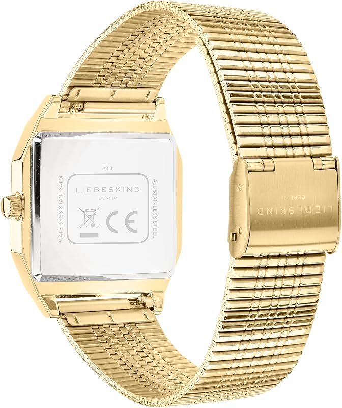 Berlin Femme Montre-Bracelet LT-0483-MQ Acier Inoxydable in IP Or am Edelstahlband