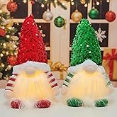 Gnome Couple Valentines Day Decorations - 12'' Light Handmade Gnome Plush Doll Valentines Gifts for Her/Him - Home Indoor Office Tabletop Valentines Decor - Romantic Anniversary Bday Xmas Party Decor