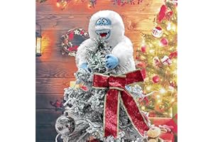 YSYGT Christmas Snowman Tree Toppers, Novelty Monster Hugger with Smiling for Christmas Tree Decorations, Snowman Head Ornaments for Christmas Tree Topper (1pcs, OneSize)