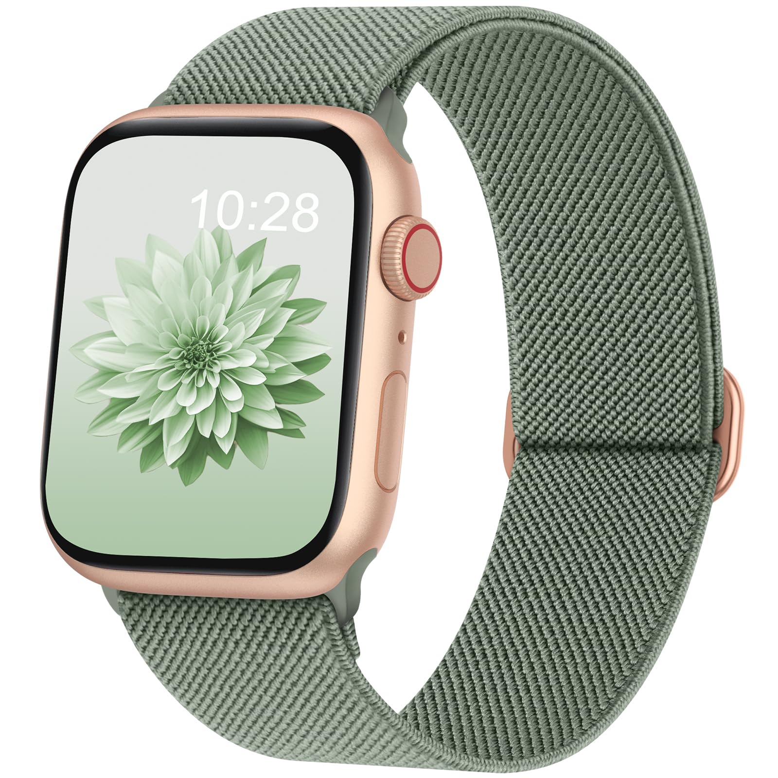 DigiHero Compatible with Apple Watch Straps 40mm 42mm 44mm 41mm 45mm 46mm 38mm, Elastic Stretchy Nylon Sport Solo Loop Replacement Band for iWatch Series 11 10 9 8 7 6 5 4, SE 3 2 1, Green S