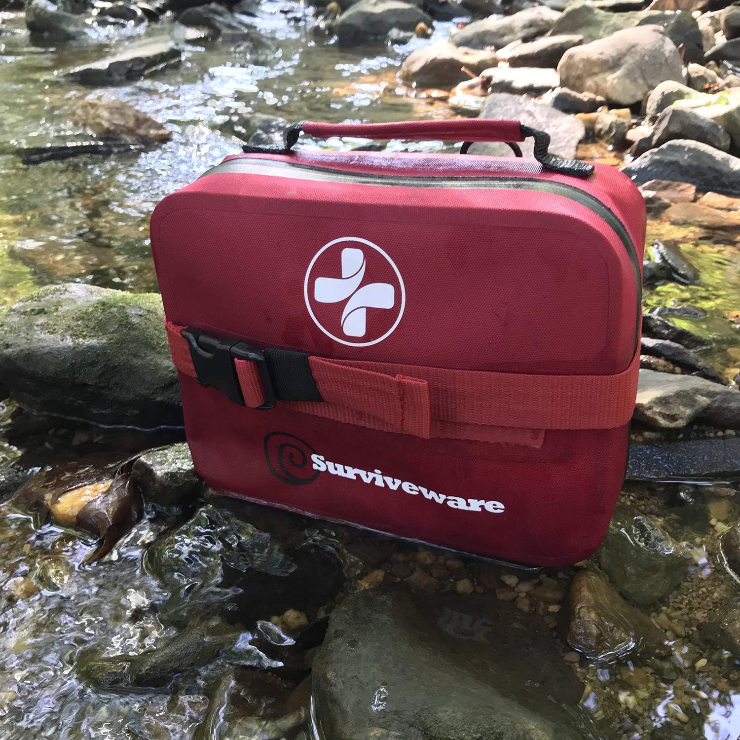 Surviveware Waterproof First Aid Kit for Kayak, Boating, Backpacking, Snow and Watersports: Health & Personal Care