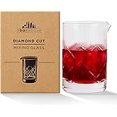 A Bar Above Cocktail Mixing Glass, Diamond Cut Stirring Pitcher, 18 Oz