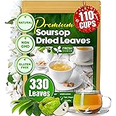 FreshDrinkUS, 330-350 Premium Soursop Dried Leaves Tea, 115 Cups, Hojas De Guanabana Whole Leaves, Wildcrafted, Graviola, Sou