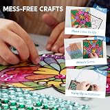 Klever Kits Suncatcher Craft Kit for Kids 4 Designs Window Gem Art Set view 3