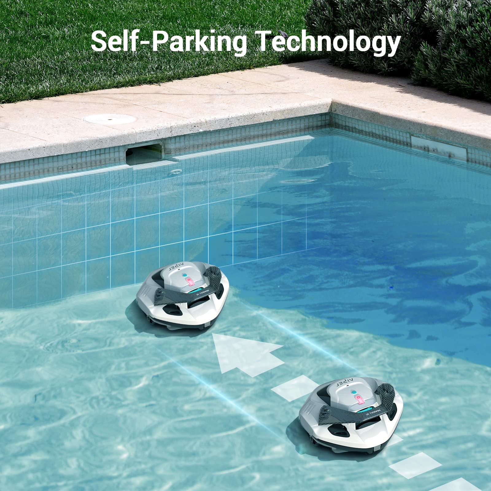 AIPER Cordless Robotic Pool Cleaner, Pool Vacuum With DualDrive Motors