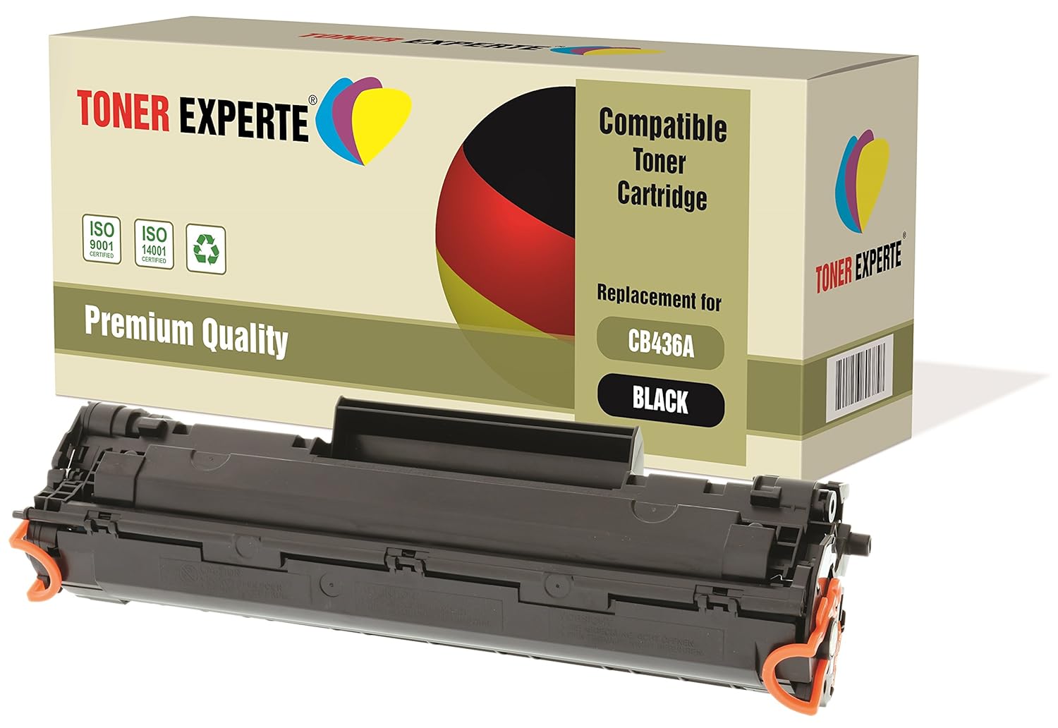 TONER EXPERTE® Compatible with CB436A 36A Premium Toner Cartridge