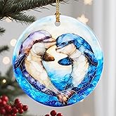 Christmas Ornaments, Dolphin Ornament, Christmas Tree Ornaments, Xmas Decorations, Holiday Decorations, Gifts for Dolphin Lovers, Holiday Party Gifts, and Xmas Gift Ideas