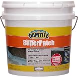 Damtite 04152 Concrete Super Patch Repair, 15 lb. Pail | Two-component mortar, repairs concrete, masonry, stucco and brick, up to 1 in thickness in one application, Waterproof