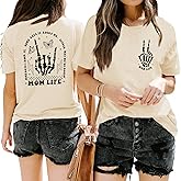 Mom Shirts for Women Mom Life T Shirt Some Days I Rock It Casual Short Sleeve Tee Tops