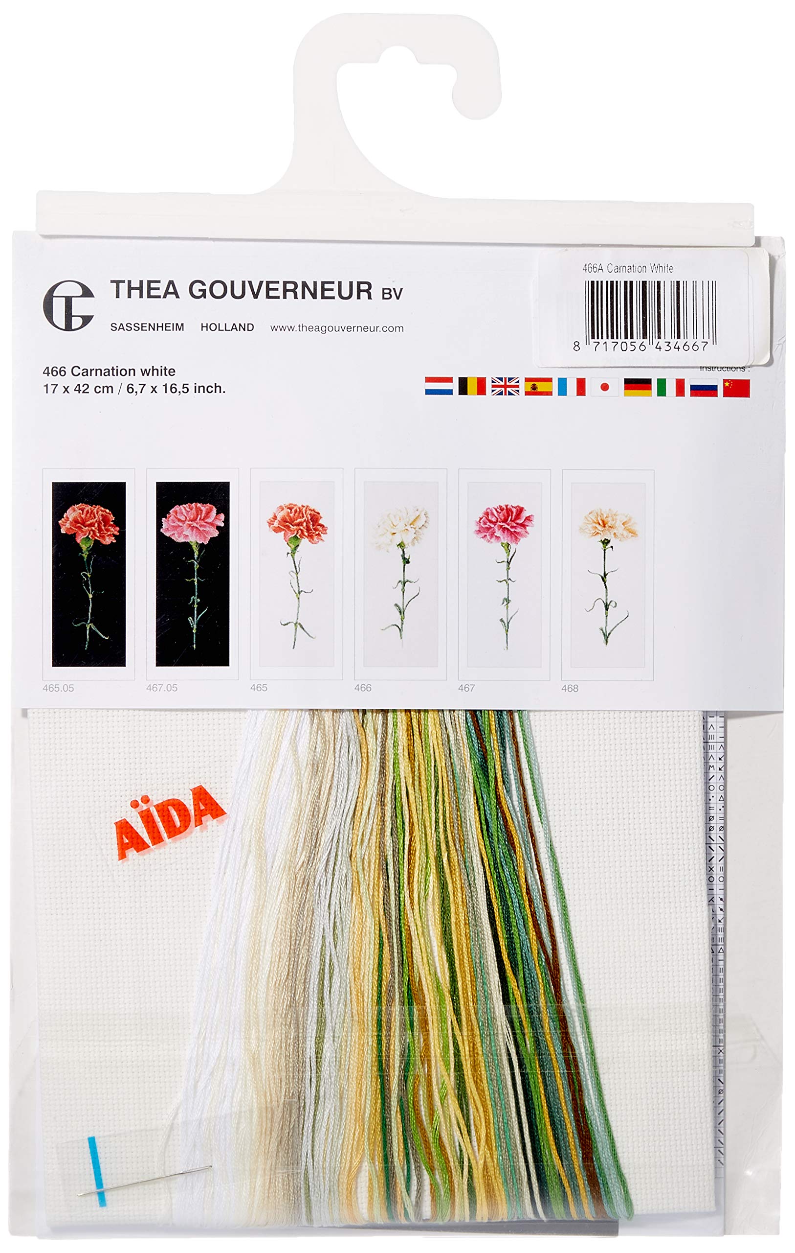 Thea Gouverneur Cross Stitch Kit, Multi-Colour, 17x42cm
