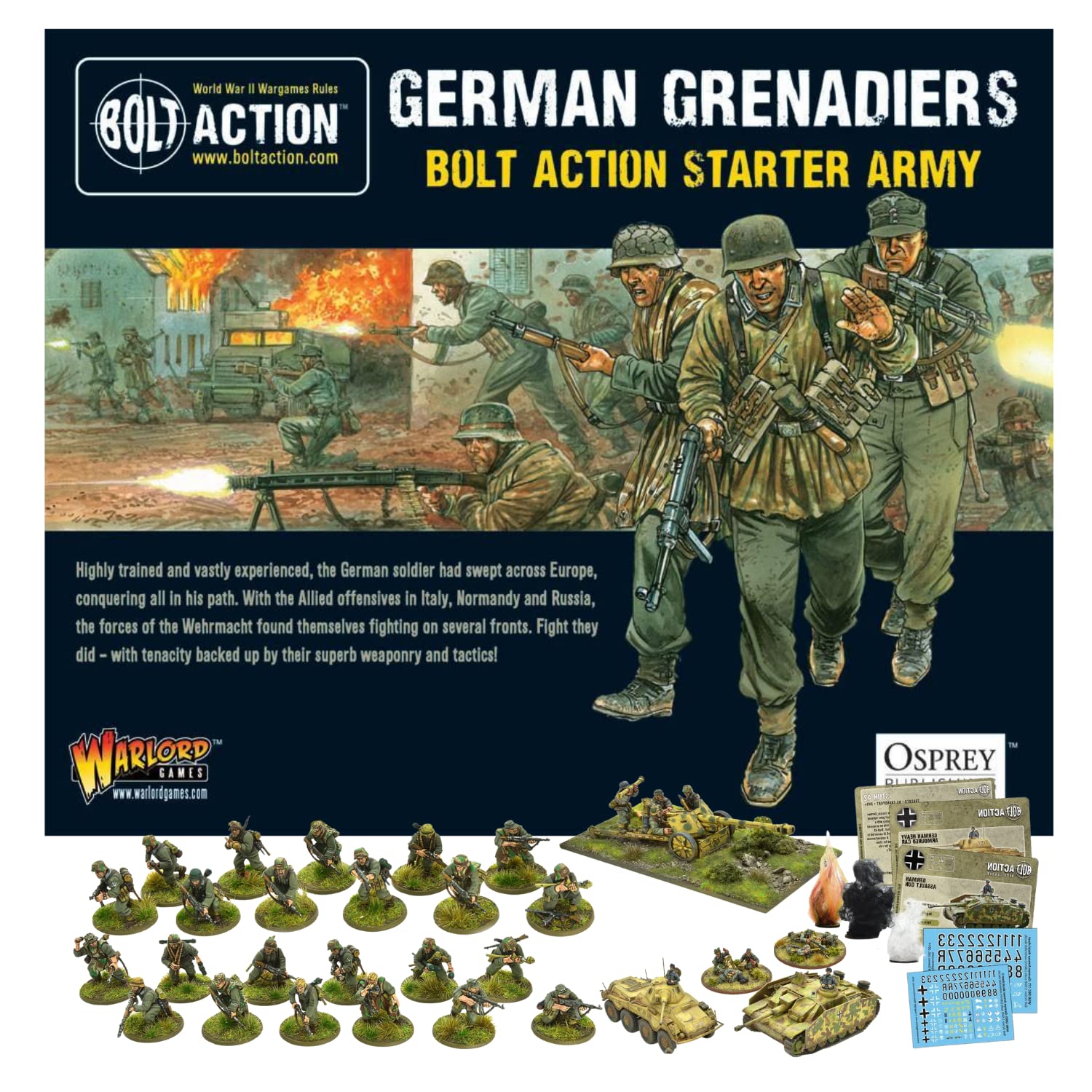 Wargames Delivered Warlord Games Bolt Action - German Grenadiers Starter Army. 28mm WWII Miniatures and Tank Models for Wargaming