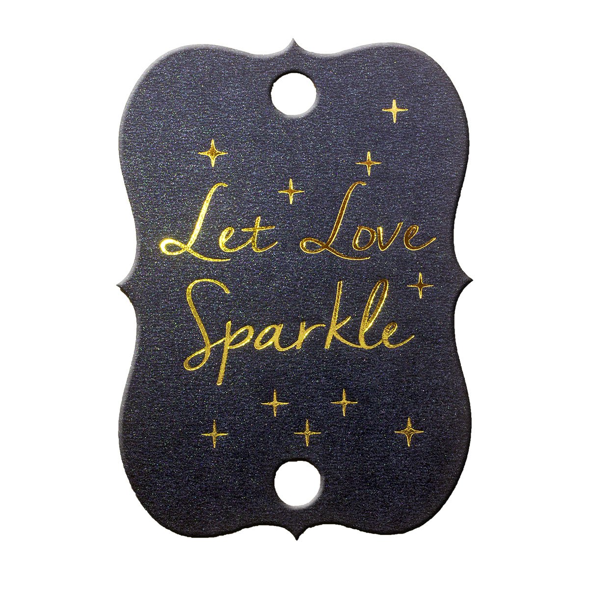 Summer-Ray 50 Shimmer Black Gold Foil Hot Stamping Little Violin Wedding Sparkler Tags Let Love Sparkle