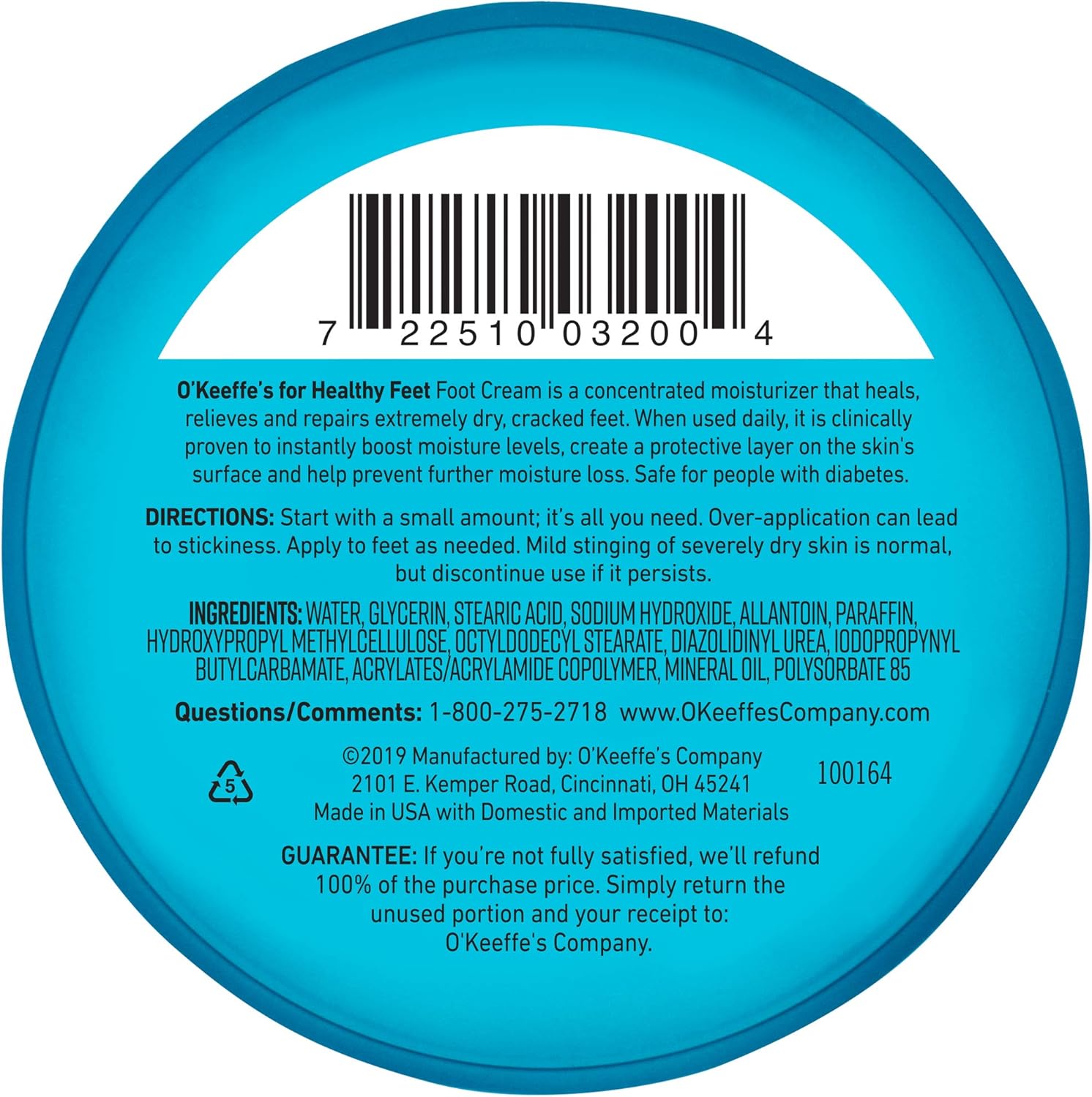 O'Keeffe's Healthy Feet Foot Cream, 3.2 ounce Jar: Home Improvement