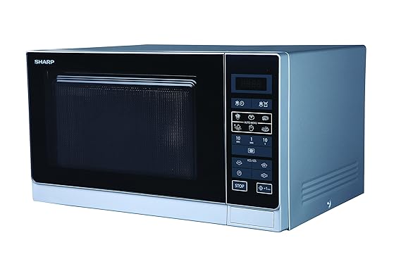 Sharp R-342(IN) W Microondas 25L, Control Tactíl, 900W, 900 W, 25 litros, Plata