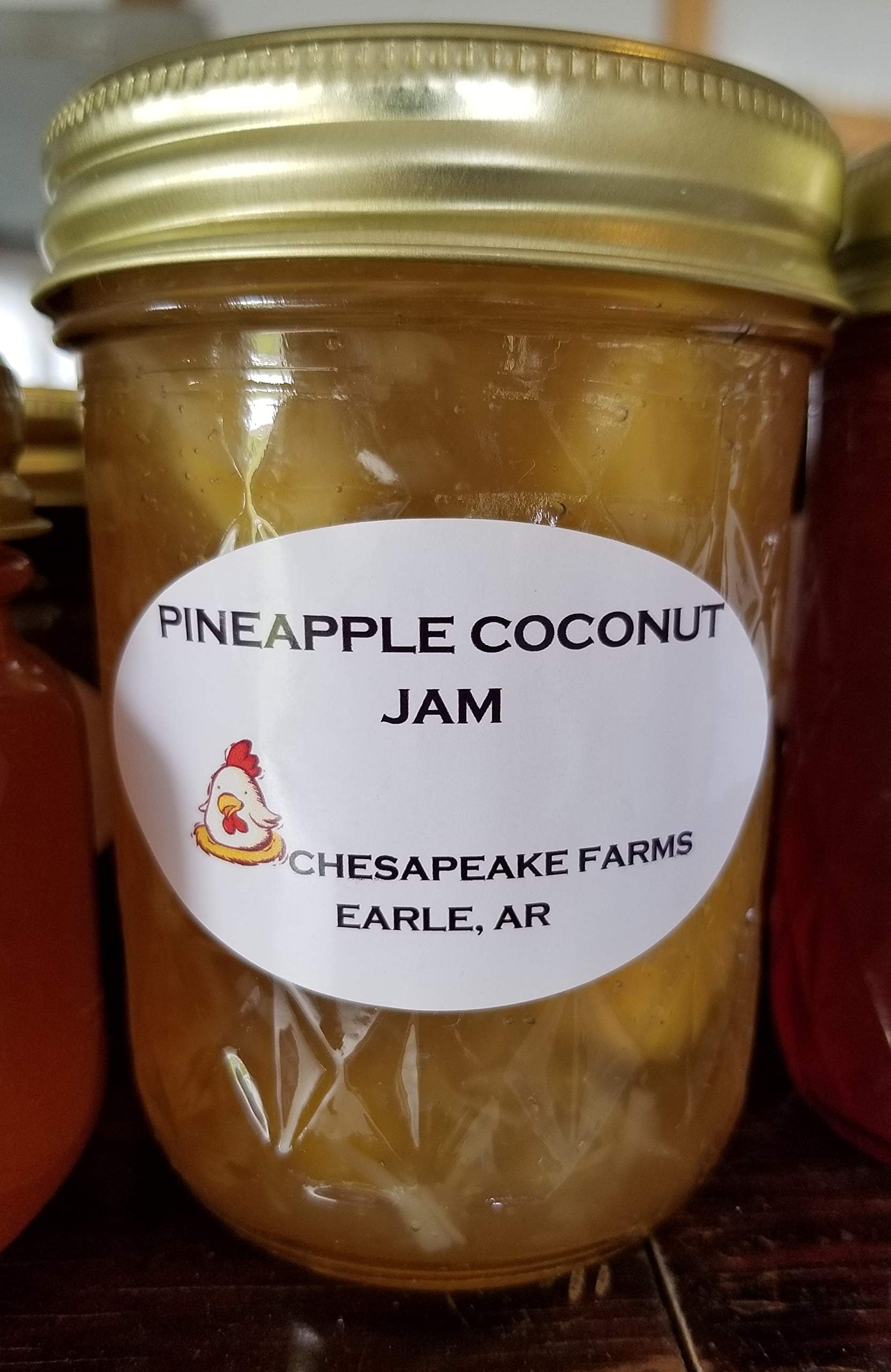 Pineapple Coconut Jam 8 Oz Size Arkansas Grown And Made Organic Great Gift Idea!