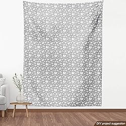 Ambesonne Bear Fabric by The Yard, Scattered Chunky