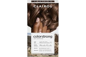 Clairol ColorStrong Permanent Zero Ammonia Hair Dye, 6.1 Light Ash Brown - Machu Picchu Hair Color, Pack of 1