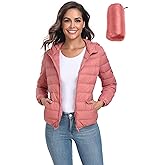 Valennia Women's Short Down Coat Packable Puffer Jacket With Hooded Winter Ultra Light Outerwear