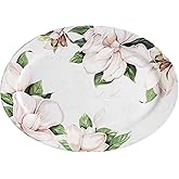 Bico Magnolia Floral Ceramic 16 inch Oval Platter, Microwave & Dishwasher Safe