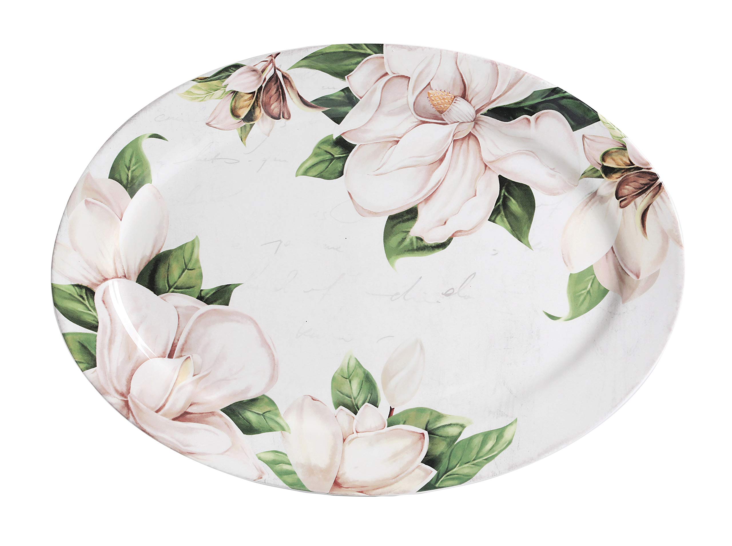 Bico Magnolia Floral Ceramic 40cm Oval Platter, Microwave & Dishwasher Safe