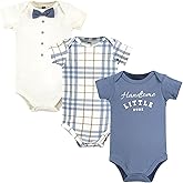 Hudson Baby Infant Boy Cotton Bodysuits, Little Dude, 12-18 Months