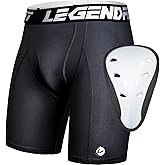 Legendfit Men Football Compression Shorts w/Cup Straps Protective Athletic Sliding Underwear Baseball Lacrosse Cricket