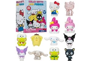 JAZWARES Hello Kitty and Friends Mystery Blind Box, Single - Series 1 - Collectible Sanrio Mini 2" Figure Mystery Toy - Styles May Vary - Gift for Kids, Girls, Boys - 6+