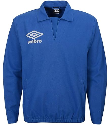 Umbro Men's Long Sleeve Drill Sweatshirt, Black/White XX-Large at