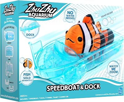 John Adams Zhu Zhu Pets Aquarium Speedboat & Dock Playset - Mess-Free