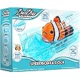 John Adams Zhu Zhu Pets | Zhu Zhu Aquarium Speedboat and Dock Playset | Electronic Pets | Ages 4+, Blue