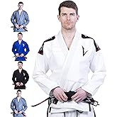 Vector Men's BJJ Gi with Bonus White Belt Ripstop Pants for Brazilian Jiu Jitsu
