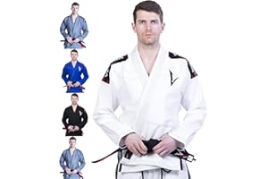 VECTOR SPORTS Vector Men's BJJ Gi with Bonus White Belt Ripstop Pants for Brazilian Jiu Jitsu