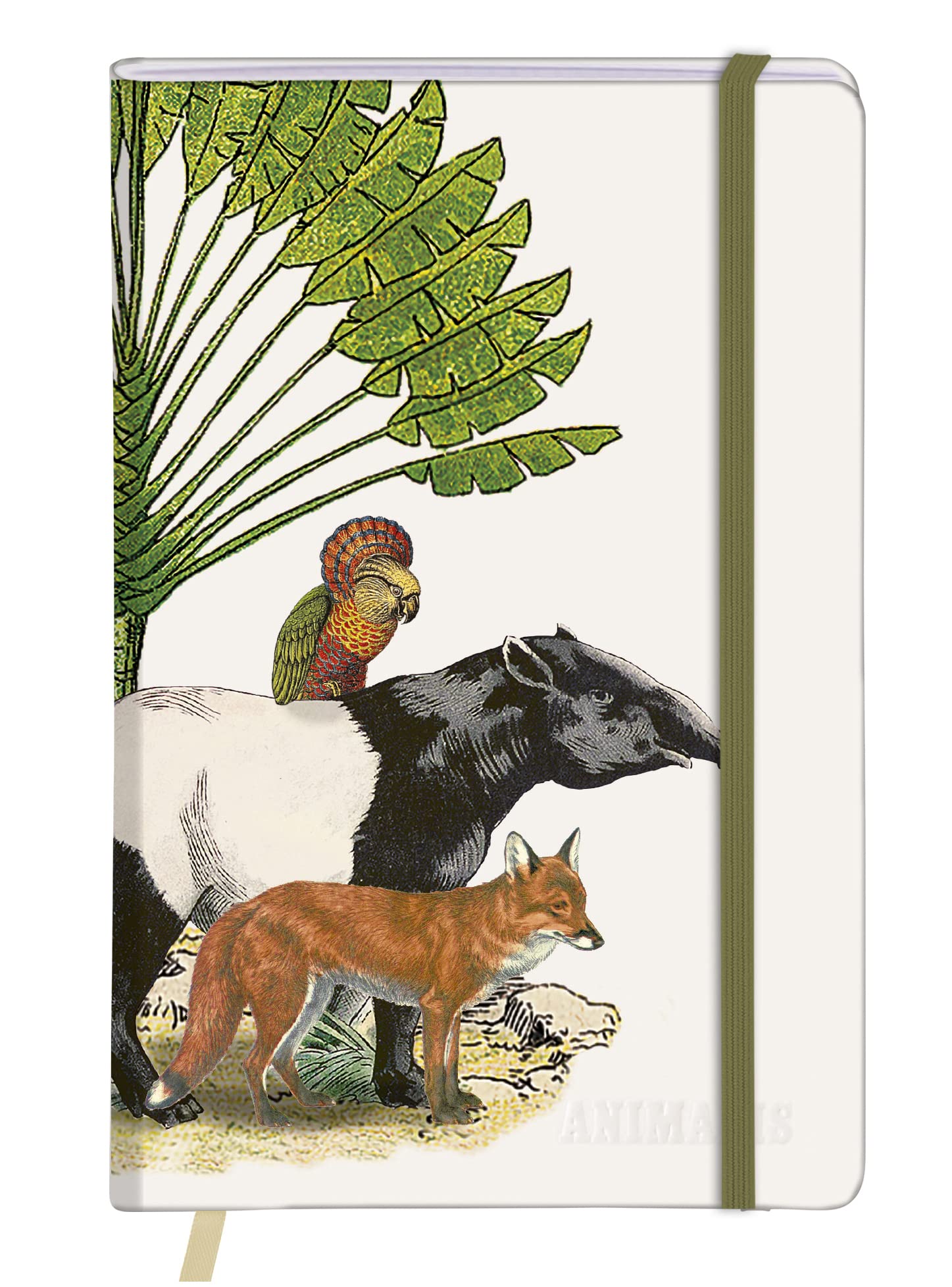 Clairefontaine 115995C - A Jaguar/Fox Hardcover Notebook - A6 10.5x14.8cm 96 Lined Pages 90g White Paper - Animals Collection - 2 visuals, random delivery