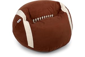Big Joe Sports Ball Child-Sized Bean Bag Chair for Kids, Football Plush, Ultra-Soft Lightweight Polyester Blend, 2.5 Foot Refillable