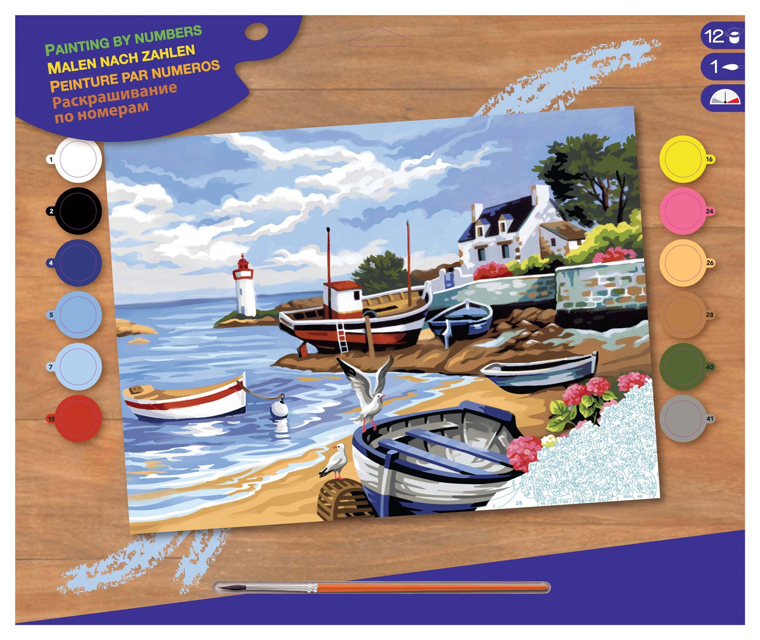 KSG Mammut 8240044 – Painting by Numbers Senior Basset Dog – 30 x 40 cm