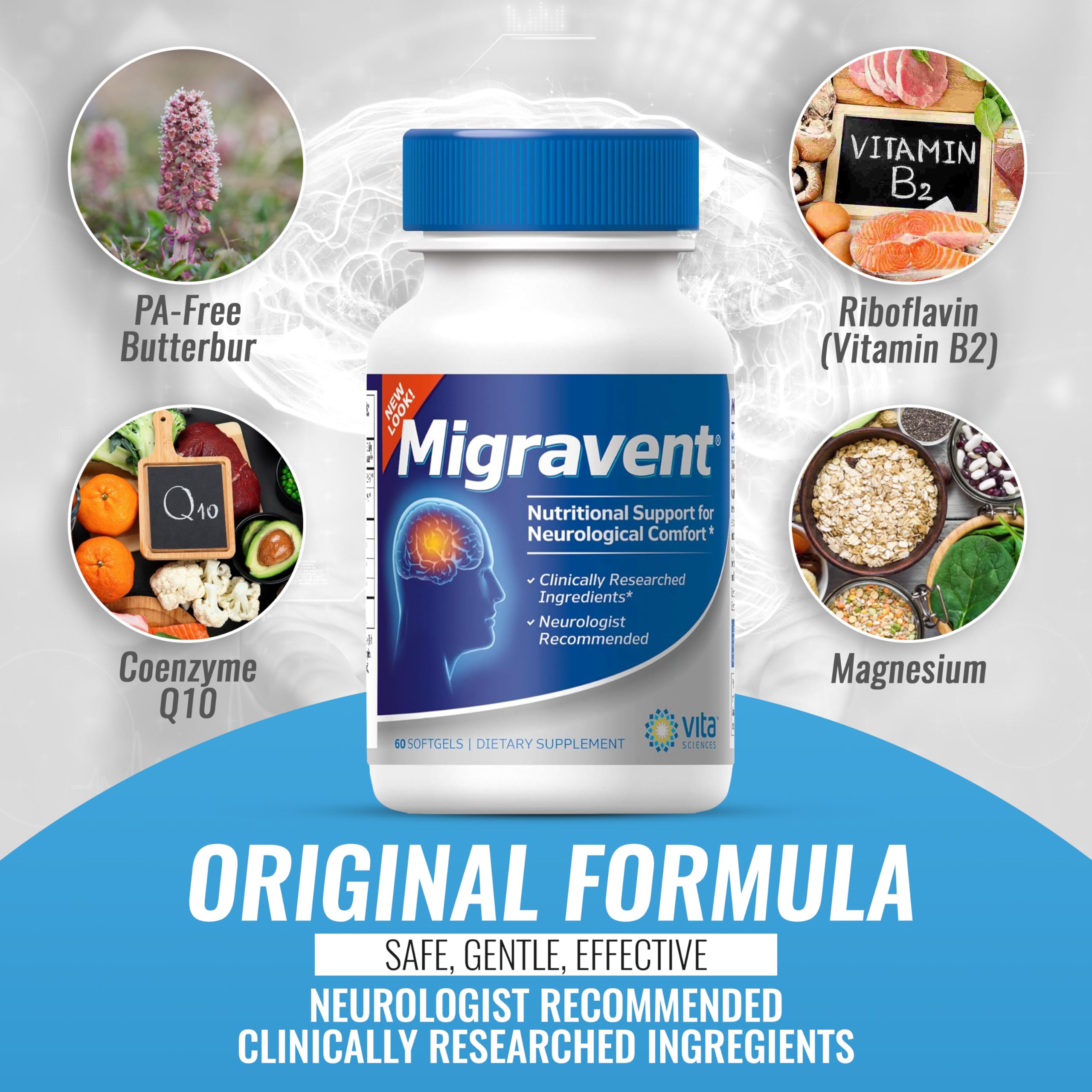 Mua Vita Sciences Migravent Migraine Relief Supplement w/Vitamin B2