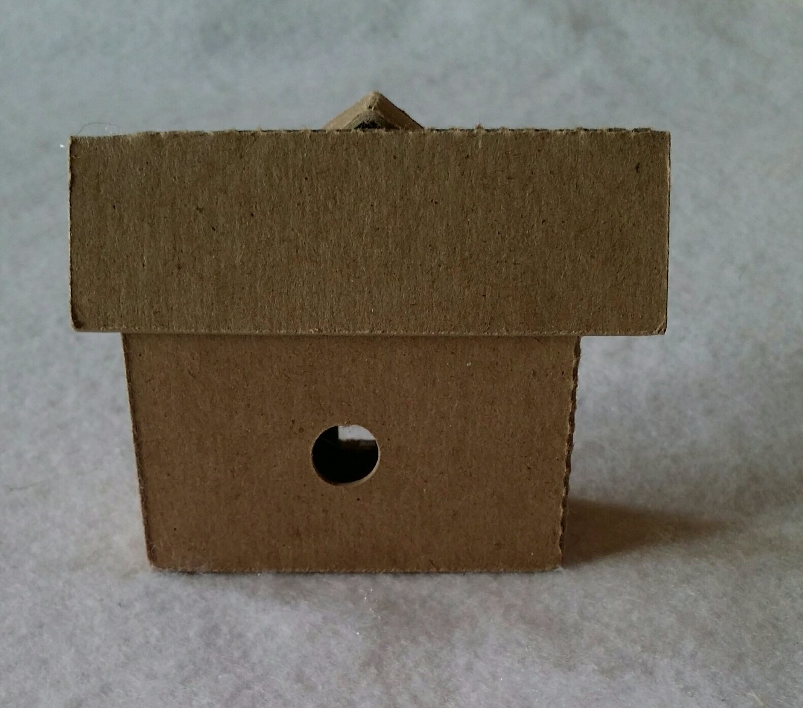Putz Style DIY Cardboard Houses-Set of 6 Mini Vintage Houses with Small Light Hole