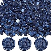 720Pcs Wax Sealing Beads, Dark Blue Sealing Wax Beads, 0.55lb Octagon Wax Seal Beads for Wax Seal Stamp, Cards, Wedding Invit