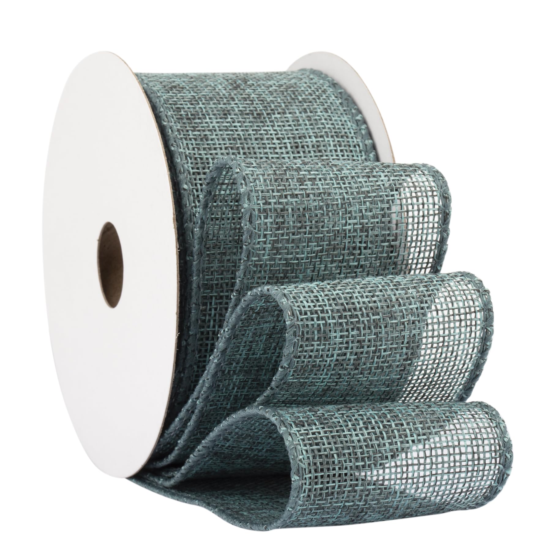 Fondersy 9-Meter Teal Burlap Ribbon Wired Burlap Ribbon - 50mm Width for Gift Wrapping, Floral Arrangements, Wreath Making, and Christmas Decor