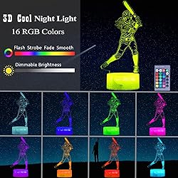 Softball Gifts for Girls, Baseball Night Light, 3D