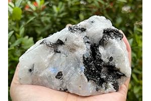 GAF TREASURES Jumbo Rainbow Moonstone Rough Stones, 3-10" Natural Rainbow Moonstone, Raw Rainbow Moonstone Crystals (2-3 lbs)