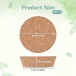 2pcs Large Cork Stoppers for Jars Cork Lids for
