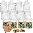 TOPZEA 12 Pack Glass Favor Jars with Airtight Lids, 8 oz Clear Glass Sugar Spice Containers Candy Apothecary Jar, Decorative Candle Holder Kitchen Food Storage Canisters for Coffee, Jam, Tea, Nuts