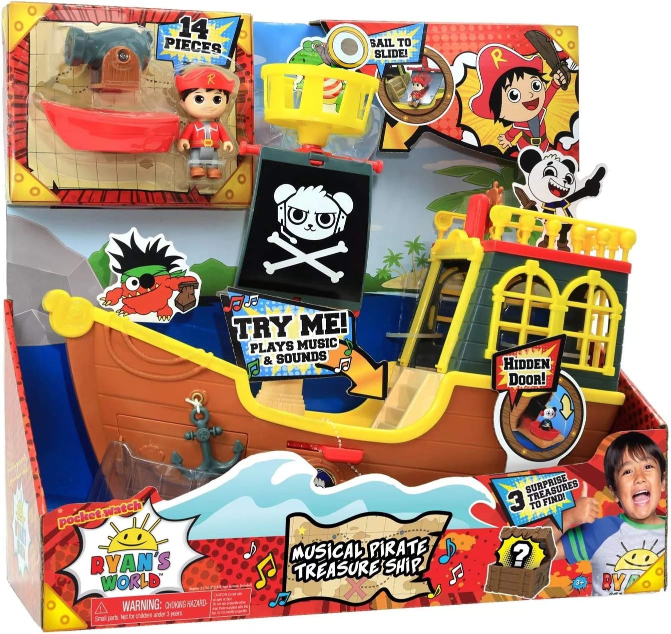 Amazon Com Ryan S World Musical Pirate Treasure Ship 12 Pieces Toys Games