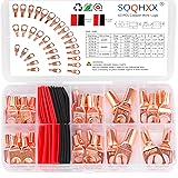 60Pcs Copper Wire Lugs, Battery Cable Ends AWG 4 6